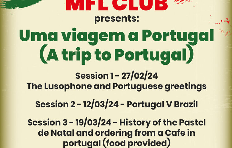 Image of Portugal Next Stop for MFL Club